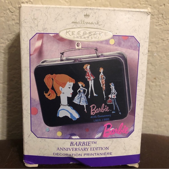 NIB Vintage 1997 Hallmark Barbie 40th Anniversary Keepsake Tin Ornament - Picture 2 of 10